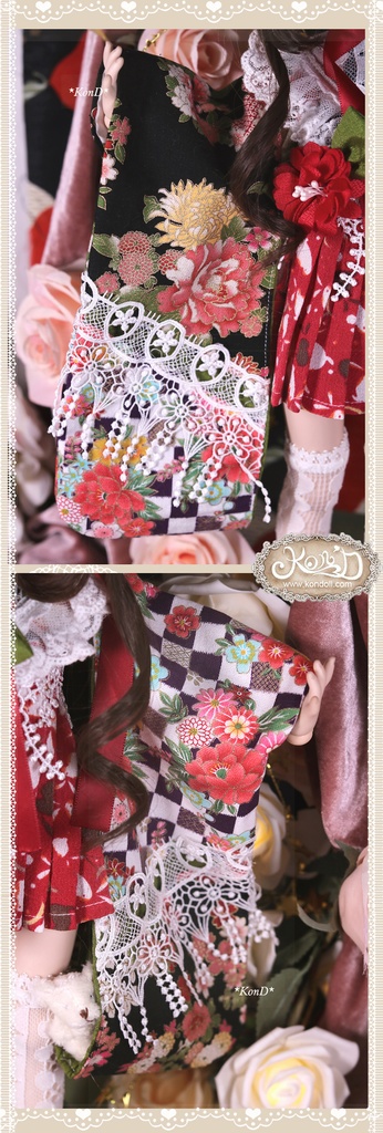 【Kon’D】MDD・OB・PUYOODOLL対応 ドール用お洋服セット(和菓子)6点セット