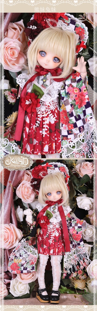 【Kon’D】MDD・OB・PUYOODOLL対応 ドール用お洋服セット(和菓子)6点セット