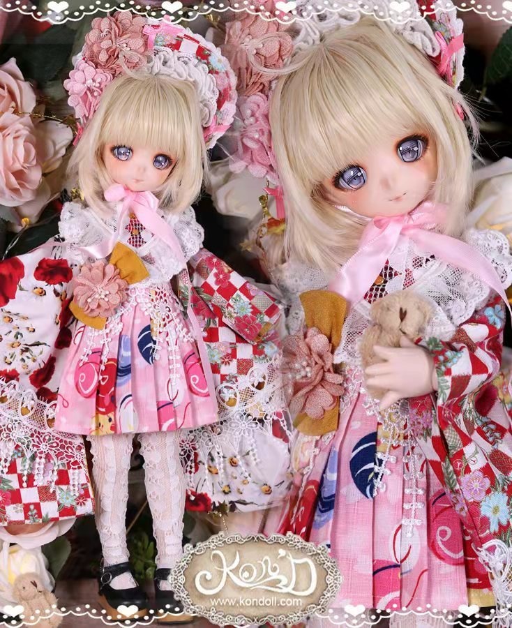 【Kon’D】MDD・OB・PUYOODOLL対応 ドール用お洋服セット(和菓子)6点セット