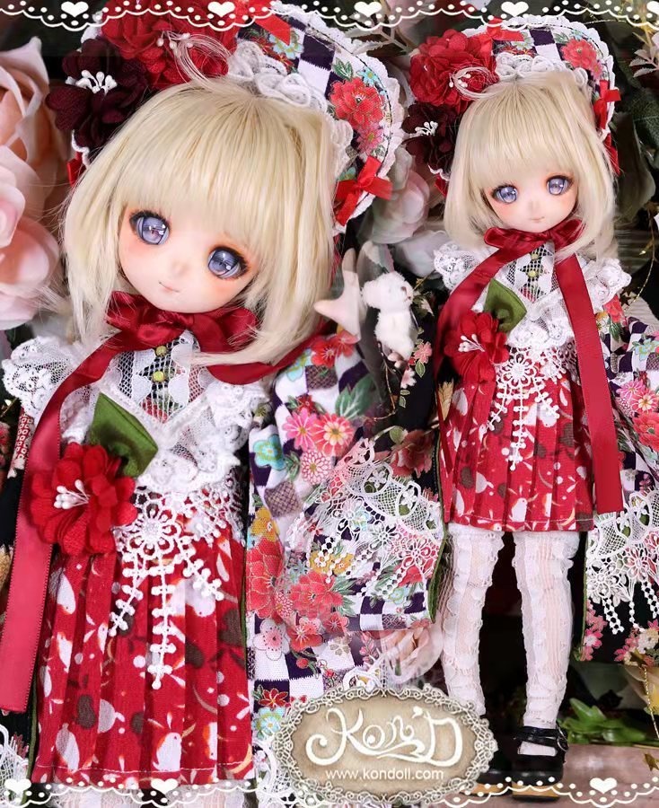 【Kon’D】MDD・OB・PUYOODOLL対応 ドール用お洋服セット(和菓子)6点セット