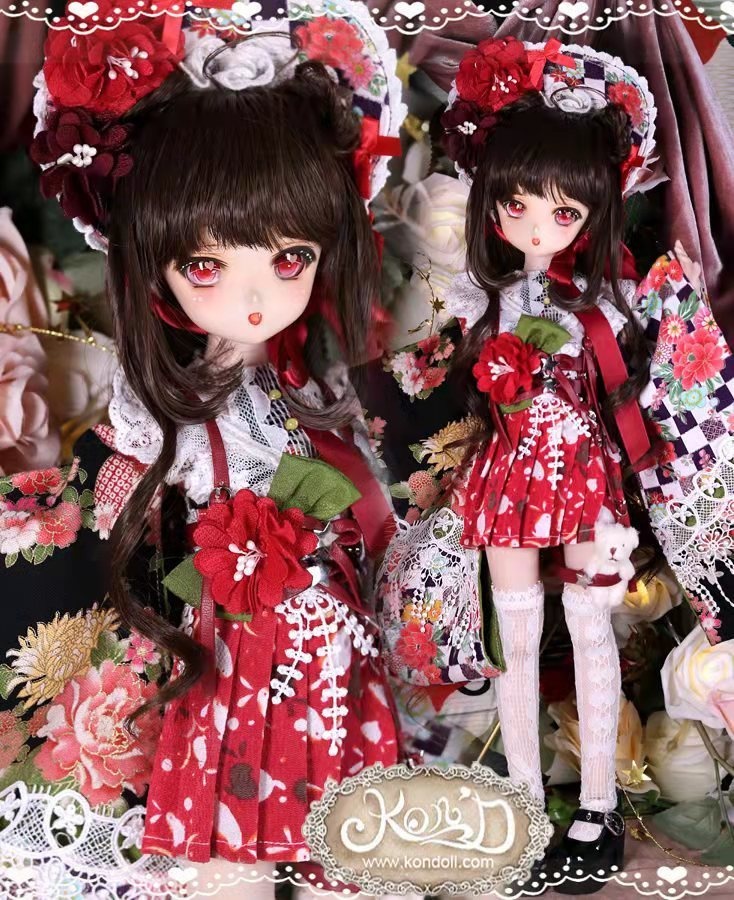 【Kon’D】MDD・OB・PUYOODOLL対応 ドール用お洋服セット(和菓子)6点セット