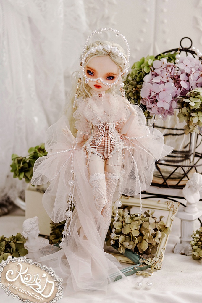 【Kon’D】OB22・OB24・アゾン1/6スケールSサイズ(EX CUTE)対応 ドール用お洋服セット(リュネビル刺繍)4点セット 【4セット限定】