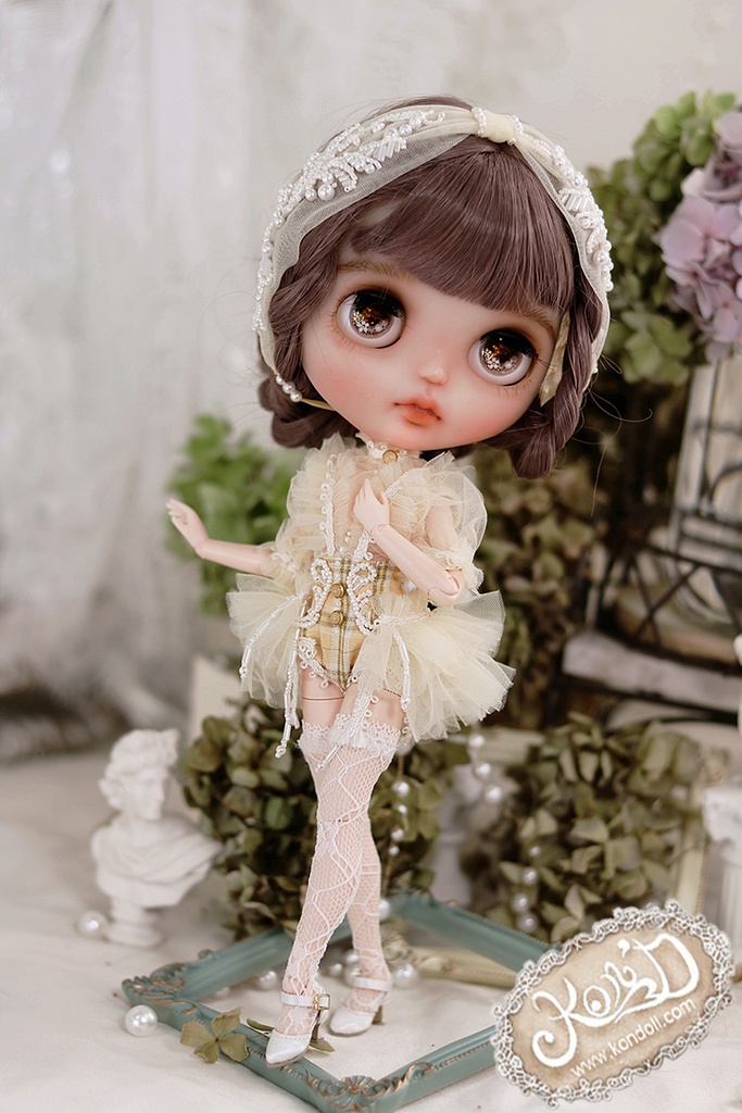 【Kon’D】OB22・OB24・アゾン1/6スケールSサイズ(EX CUTE)対応 ドール用お洋服セット(リュネビル刺繍②)4点セット 【3セット限定】