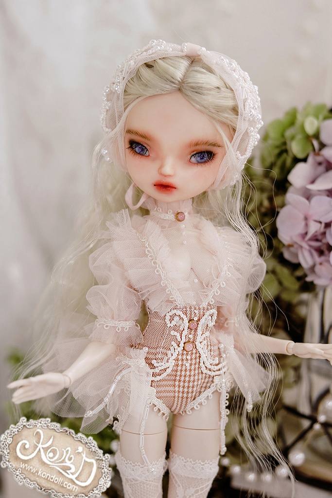 【Kon’D】OB22・OB24・アゾン1/6スケールSサイズ(EX CUTE)対応 ドール用お洋服セット(リュネビル刺繍②)4点セット 【3セット限定】