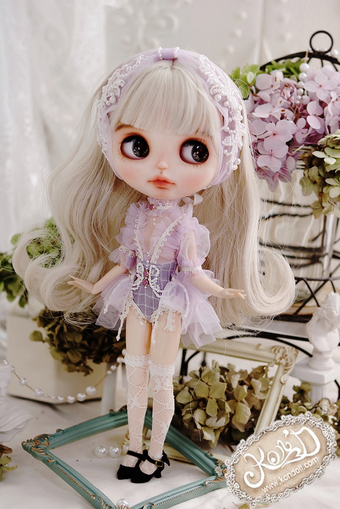 【Kon’D】OB22・OB24・アゾン1/6スケールSサイズ(EX CUTE)対応 ドール用お洋服セット(リュネビル刺繍②)4点セット 【3セット限定】