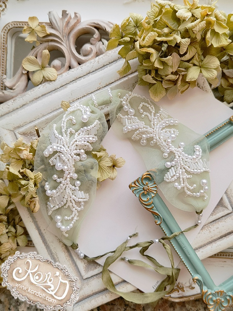 【Kon’D】OB22・OB24・アゾン1/6スケールSサイズ(EX CUTE)対応 ドール用お洋服セット(リュネビル刺繍②)4点セット 【3セット限定】