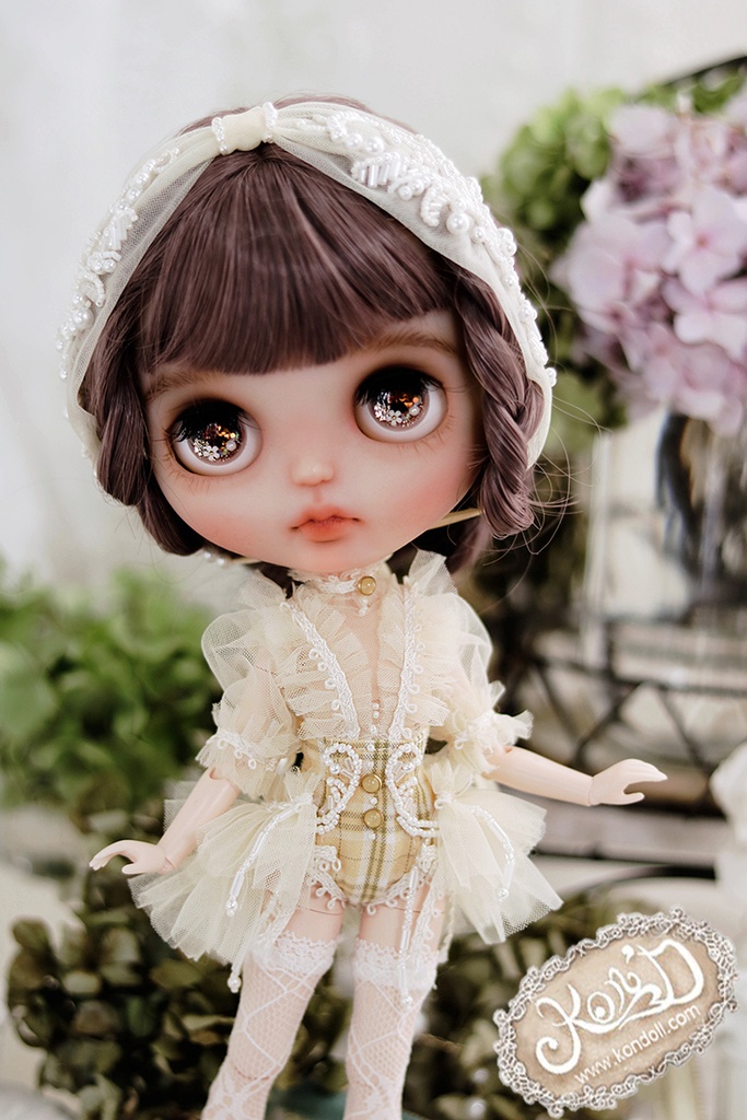 【Kon’D】OB22・OB24・アゾン1/6スケールSサイズ(EX CUTE)対応 ドール用お洋服セット(リュネビル刺繍②)4点セット 【3セット限定】