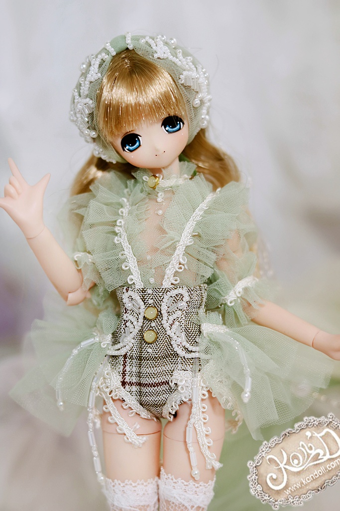 【Kon’D】OB22・OB24・アゾン1/6スケールSサイズ(EX CUTE)対応 ドール用お洋服セット(リュネビル刺繍③)4点セット 【3セット限定】