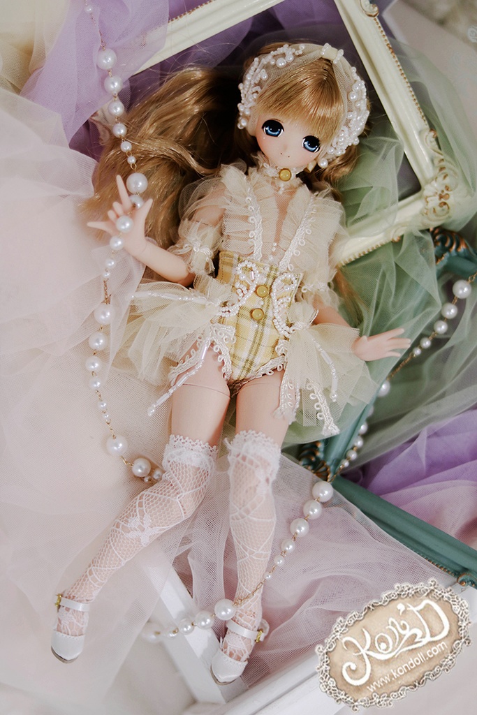 【Kon’D】OB22・OB24・アゾン1/6スケールSサイズ(EX CUTE)対応 ドール用お洋服セット(リュネビル刺繍③)4点セット 【3セット限定】