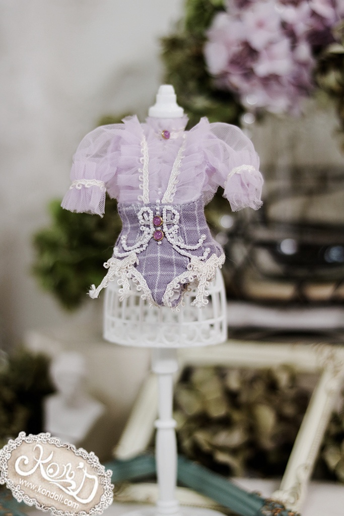 【Kon’D】OB22・OB24・アゾン1/6スケールSサイズ(EX CUTE)対応 ドール用お洋服セット(リュネビル刺繍③)4点セット 【3セット限定】