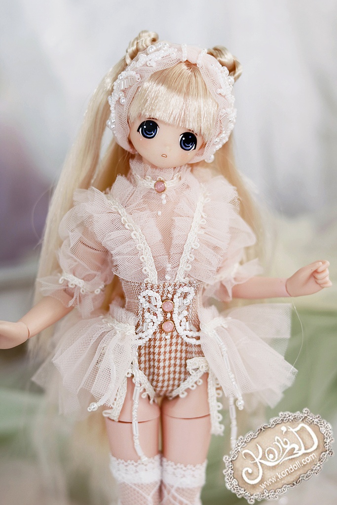 【Kon’D】OB22・OB24・アゾン1/6スケールSサイズ(EX CUTE)対応 ドール用お洋服セット(リュネビル刺繍③)4点セット 【3セット限定】