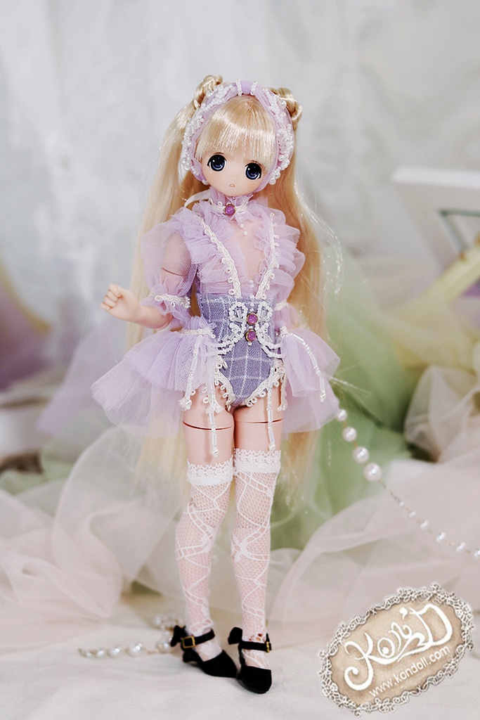 【Kon’D】OB22・OB24・アゾン1/6スケールSサイズ(EX CUTE)対応 ドール用お洋服セット(リュネビル刺繍③)4点セット 【3セット限定】