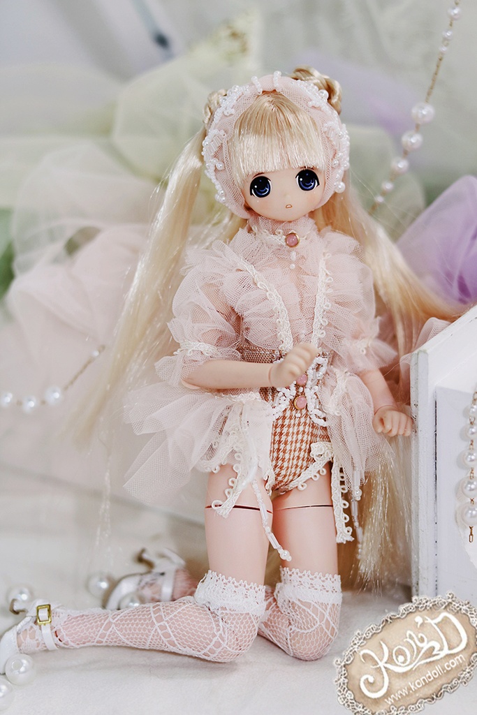 【Kon’D】OB22・OB24・アゾン1/6スケールSサイズ(EX CUTE)対応 ドール用お洋服セット(リュネビル刺繍③)4点セット 【3セット限定】