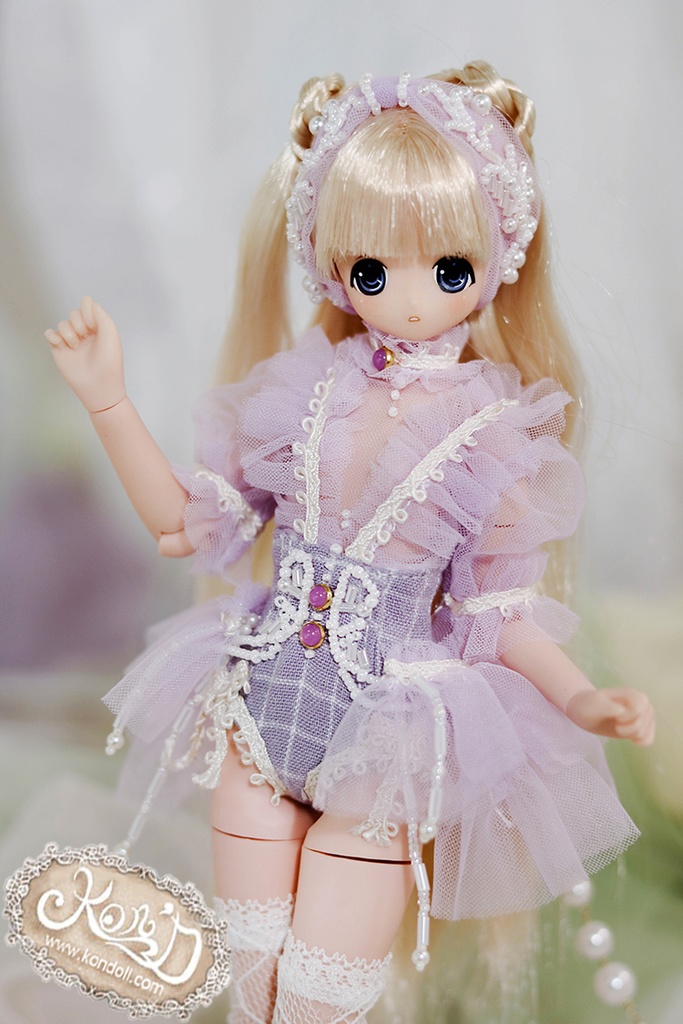 【Kon’D】OB22・OB24・アゾン1/6スケールSサイズ(EX CUTE)対応 ドール用お洋服セット(リュネビル刺繍③)4点セット 【3セット限定】