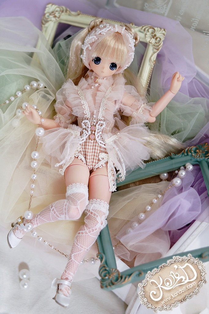 【Kon’D】OB22・OB24・アゾン1/6スケールSサイズ(EX CUTE)対応 ドール用お洋服セット(リュネビル刺繍③)4点セット 【3セット限定】