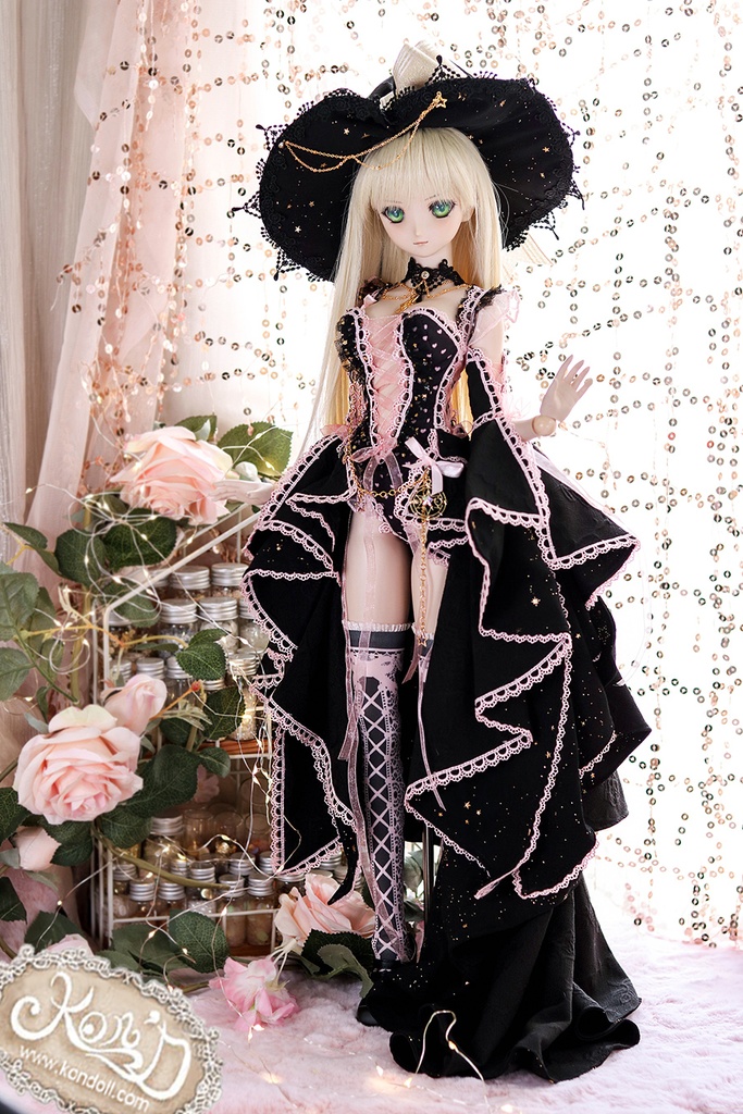 【Kon’D】DD dy 寄せ胸/L胸・DDIII・DDS・M/L/寄せ胸 バスト28cmまで対応 ドール用お洋服セット(Enchanter of stars星の魔法使い)11点セット