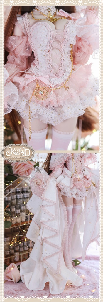 【Kon’D】DD dy 寄せ胸/L胸・DDIII・DDS・M/L/寄せ胸 バスト28cmまで対応 ドール用お洋服セット(Enchanter of stars星の魔法使い)11点セット