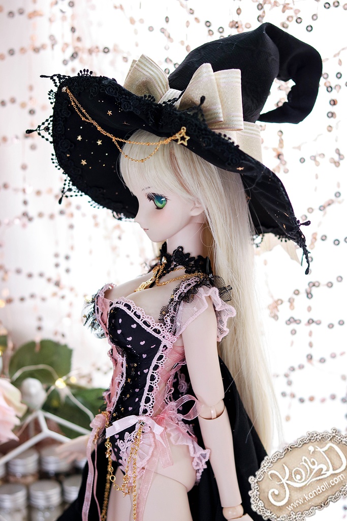 【Kon’D】DD dy 寄せ胸/L胸・DDIII・DDS・M/L/寄せ胸 バスト28cmまで対応 ドール用お洋服セット(Enchanter of stars星の魔法使い)11点セット