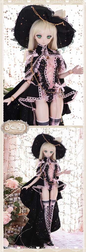 【Kon’D】DD dy 寄せ胸/L胸・DDIII・DDS・M/L/寄せ胸 バスト28cmまで対応 ドール用お洋服セット(Enchanter of stars星の魔法使い)11点セット