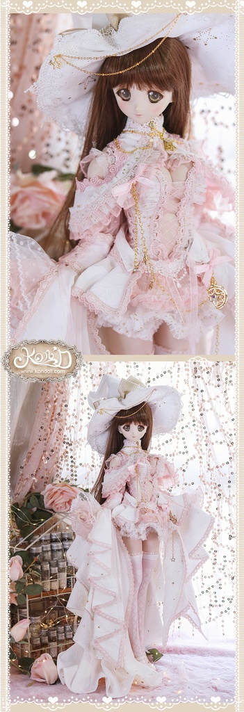 【Kon’D】DD dy 寄せ胸/L胸・DDIII・DDS・M/L/寄せ胸 バスト28cmまで対応 ドール用お洋服セット(Enchanter of stars星の魔法使い)11点セット