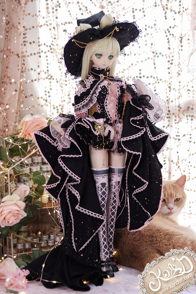【Kon’D】DD dy 寄せ胸/L胸・DDIII・DDS・M/L/寄せ胸 バスト28cmまで対応 ドール用お洋服セット(Enchanter of stars星の魔法使い)11点セット