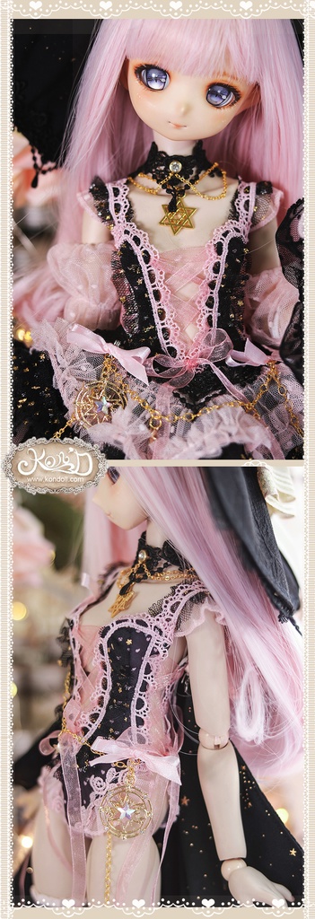 【Kon’D】MDD S胸/M胸/L胸・OB48・50・S胸/M胸/L胸 Holiday's Child 高さ44cmまで対応 ドール用お洋服セット(Enchanter of stars星の魔法使い)11点セット