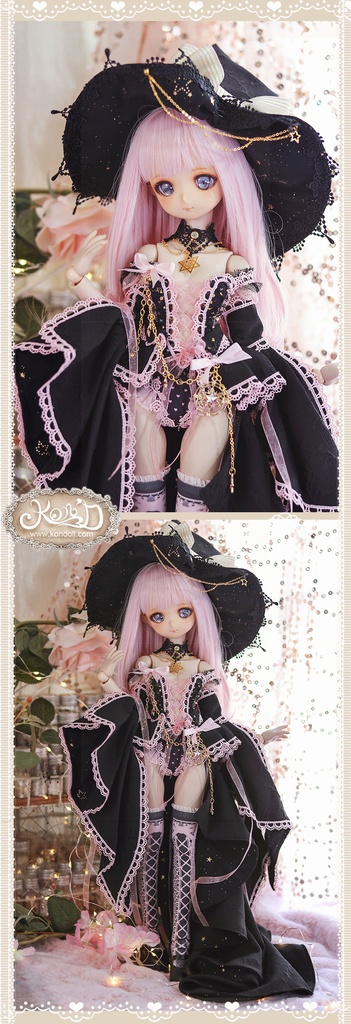 【Kon’D】MDD S胸/M胸/L胸・OB48・50・S胸/M胸/L胸 Holiday's Child 高さ44cmまで対応 ドール用お洋服セット(Enchanter of stars星の魔法使い)11点セット