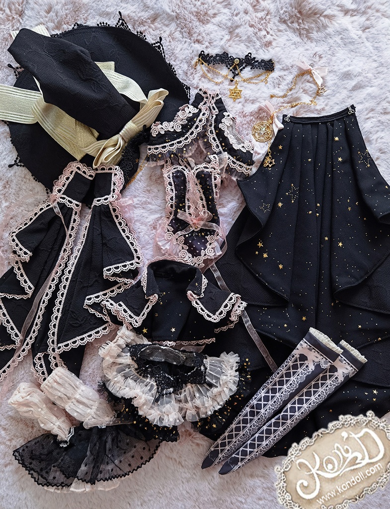 【Kon’D】MDD S胸/M胸/L胸・OB48・50・S胸/M胸/L胸 Holiday's Child 高さ44cmまで対応 ドール用お洋服セット(Enchanter of stars星の魔法使い)11点セット