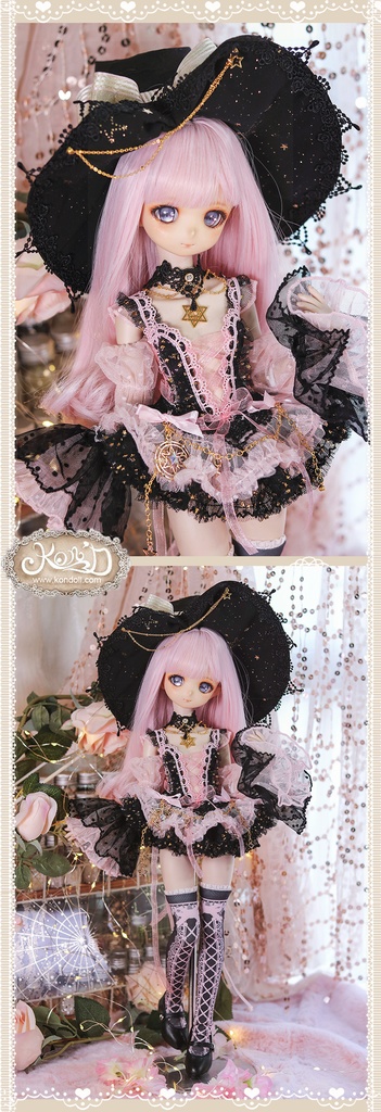 【Kon’D】MDD S胸/M胸/L胸・OB48・50・S胸/M胸/L胸 Holiday's Child 高さ44cmまで対応 ドール用お洋服セット(Enchanter of stars星の魔法使い)11点セット