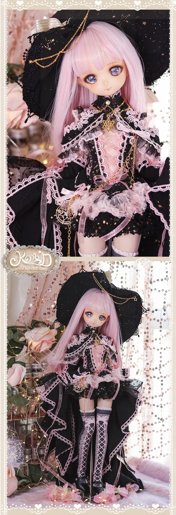 【Kon’D】MDD S胸/M胸/L胸・OB48・50・S胸/M胸/L胸 Holiday's Child 高さ44cmまで対応 ドール用お洋服セット(Enchanter of stars星の魔法使い)11点セット