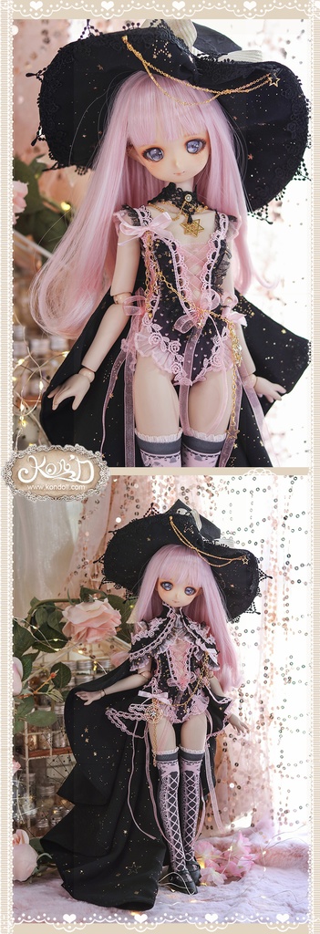【Kon’D】MDD S胸/M胸/L胸・OB48・50・S胸/M胸/L胸 Holiday's Child 高さ44cmまで対応 ドール用お洋服セット(Enchanter of stars星の魔法使い)11点セット