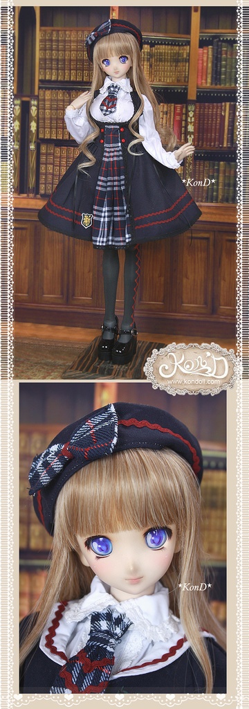 【Kon’D】DD dy 寄せ胸/L胸・DDIII・DDS・M/L/寄せ胸 バスト28cmまで対応 ドール用お洋服セット(私立女子学園)7点セット