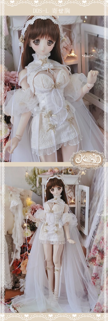 【Kon’D】DD dy 寄せ胸/L胸・DDIII・DDS・M/L/寄せ胸 バスト28cmまで対応 ドール用お洋服セット(gown快夢シリーズ)6点セット
