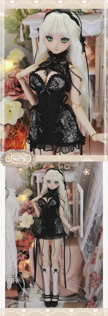 【Kon’D】DD dy 寄せ胸/L胸・DDIII・DDS・M/L/寄せ胸 バスト28cmまで対応 ドール用お洋服セット(gown快夢シリーズ)6点セット