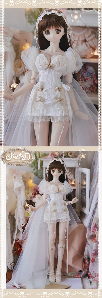 【Kon’D】DD dy 寄せ胸/L胸・DDIII・DDS・M/L/寄せ胸 バスト28cmまで対応 ドール用お洋服セット(gown快夢シリーズ)6点セット