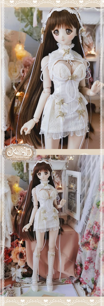 【Kon’D】DD dy 寄せ胸/L胸・DDIII・DDS・M/L/寄せ胸 バスト28cmまで対応 ドール用お洋服セット(gown快夢シリーズ)6点セット