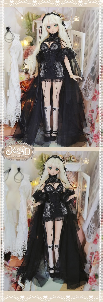 【Kon’D】DD dy 寄せ胸/L胸・DDIII・DDS・M/L/寄せ胸 バスト28cmまで対応 ドール用お洋服セット(gown快夢シリーズ)6点セット