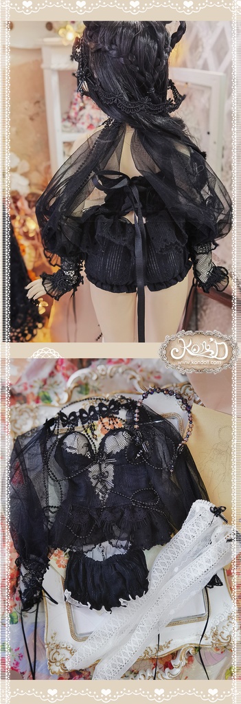 【Kon’D】DD dy 寄せ胸/L胸・DDIII・DDS・M/L/寄せ胸 バスト28cmまで対応 ドール用お洋服セット(パンプキンパンツ 快夢シリーズ)6点セット