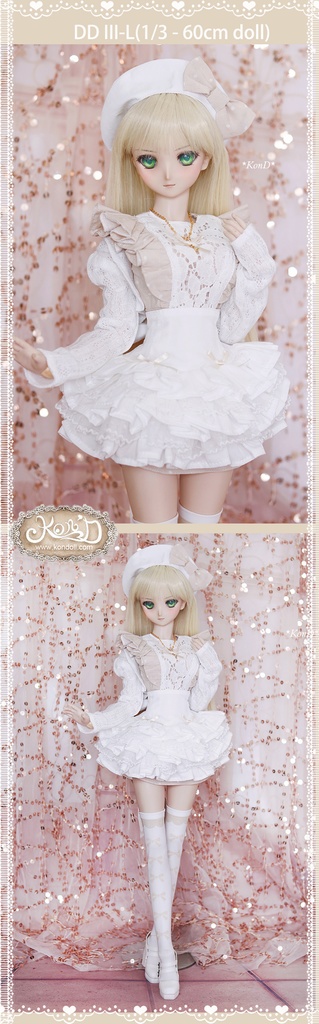 【Kon’D】DD dy 寄せ胸/L胸・DDIII・DDS・M/L/寄せ胸 バスト28cmまで対応 60cmのBJDドールまで対応 ドールドール用お洋服セット(ガールズクローゼット)6点セット