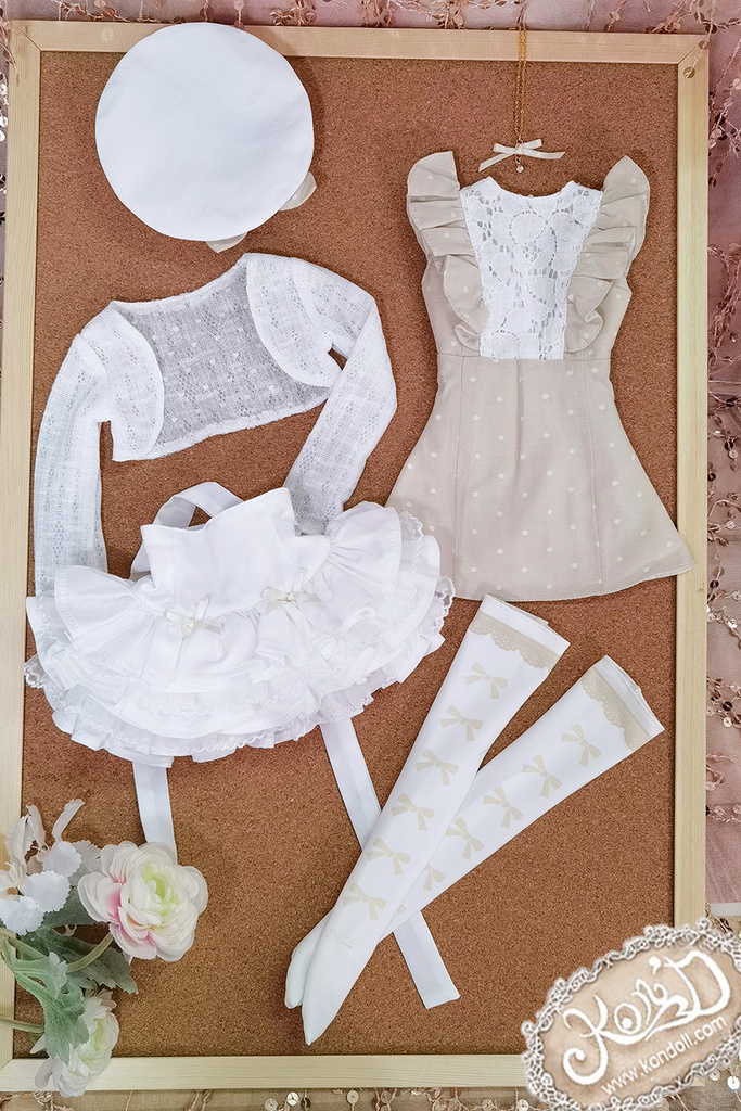 【Kon’D】DD dy 寄せ胸/L胸・DDIII・DDS・M/L/寄せ胸 バスト28cmまで対応 60cmのBJDドールまで対応 ドールドール用お洋服セット(ガールズクローゼット)6点セット