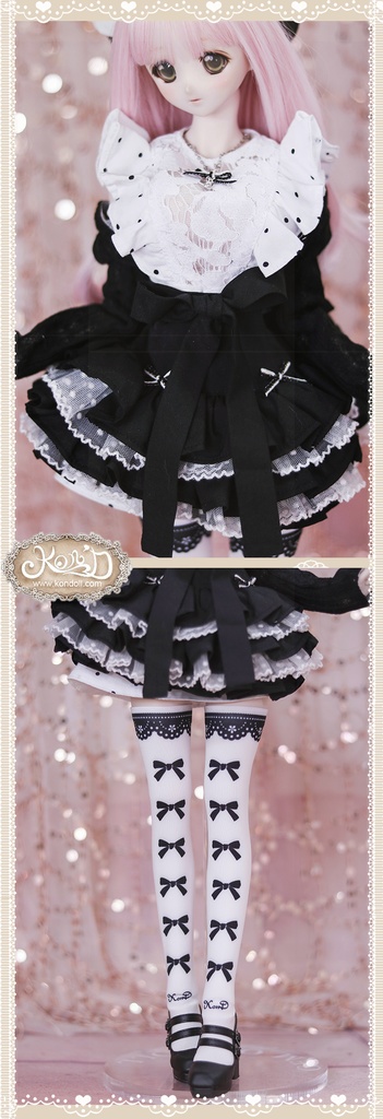 【Kon’D】DD dy 寄せ胸/L胸・DDIII・DDS・M/L/寄せ胸 バスト28cmまで対応 60cmのBJDドールまで対応 ドールドール用お洋服セット(ガールズクローゼット)6点セット