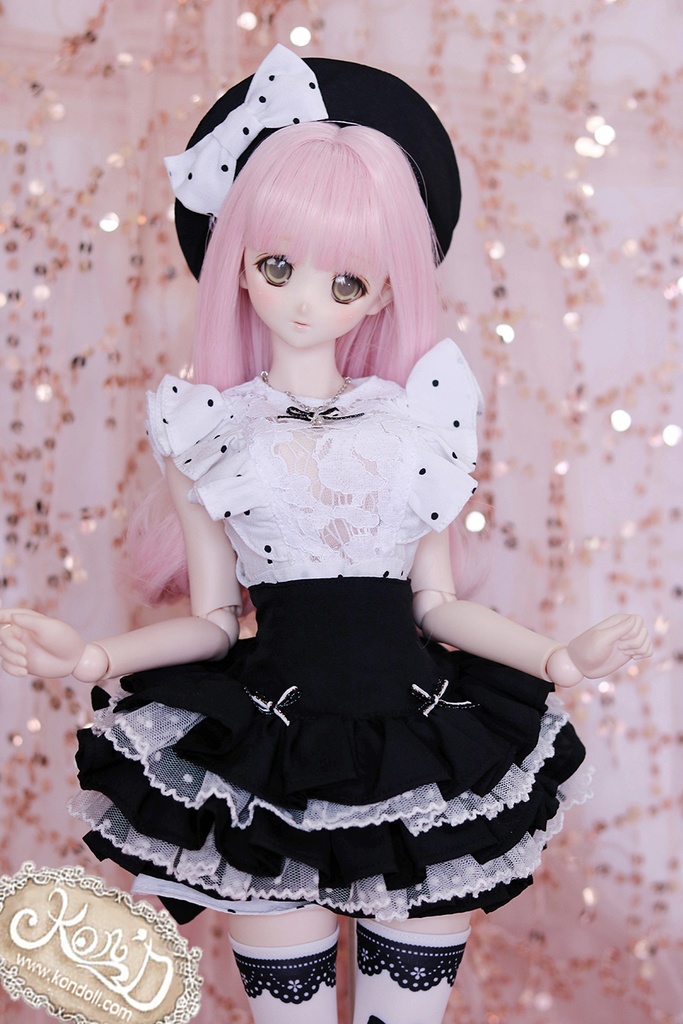 【Kon’D】DD dy 寄せ胸/L胸・DDIII・DDS・M/L/寄せ胸 バスト28cmまで対応 60cmのBJDドールまで対応 ドールドール用お洋服セット(ガールズクローゼット)6点セット