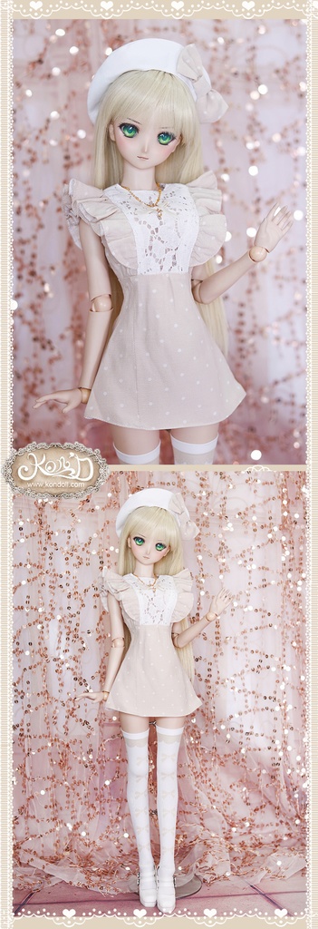 【Kon’D】DD dy 寄せ胸/L胸・DDIII・DDS・M/L/寄せ胸 バスト28cmまで対応 60cmのBJDドールまで対応 ドールドール用お洋服セット(ガールズクローゼット)6点セット