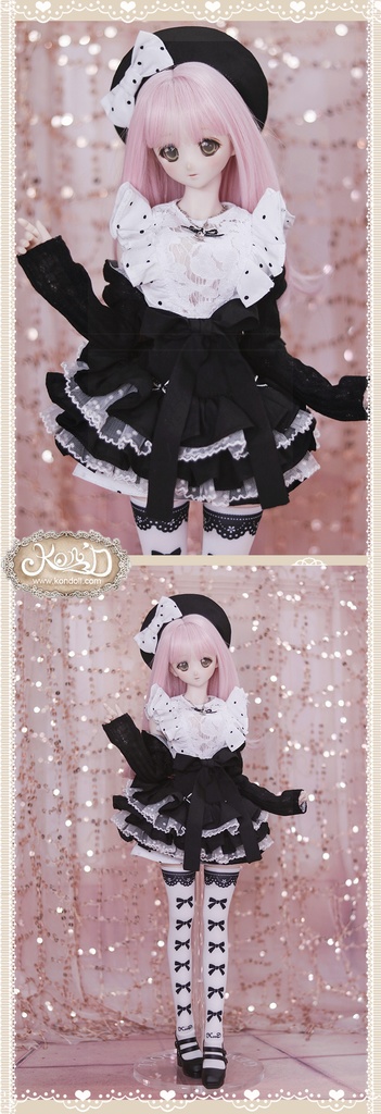 【Kon’D】DD dy 寄せ胸/L胸・DDIII・DDS・M/L/寄せ胸 バスト28cmまで対応 60cmのBJDドールまで対応 ドールドール用お洋服セット(ガールズクローゼット)6点セット