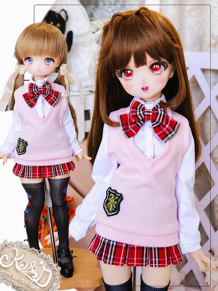 【Kon’D】MDD S胸/M胸/L胸・OB48・50・S胸/M胸/L胸 Holiday's Child 高さ約44cmまで対応 KUMAKO 約40cmドール用お洋服セット(制服セット)5点セット