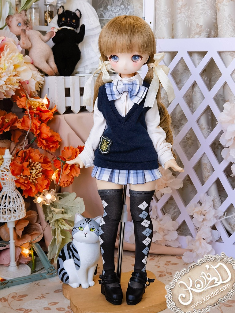 【Kon’D】MDD S胸/M胸/L胸・OB48・50・S胸/M胸/L胸 Holiday's Child 高さ約44cmまで対応 KUMAKO 約40cmドール用お洋服セット(制服セット)5点セット