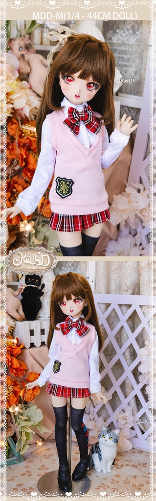 【Kon’D】MDD S胸/M胸/L胸・OB48・50・S胸/M胸/L胸 Holiday's Child 高さ約44cmまで対応 KUMAKO 約40cmドール用お洋服セット(制服セット)5点セット