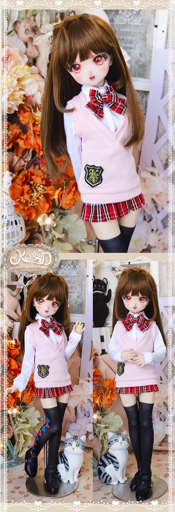 【Kon’D】MDD S胸/M胸/L胸・OB48・50・S胸/M胸/L胸 Holiday's Child 高さ約44cmまで対応 KUMAKO 約40cmドール用お洋服セット(制服セット)5点セット