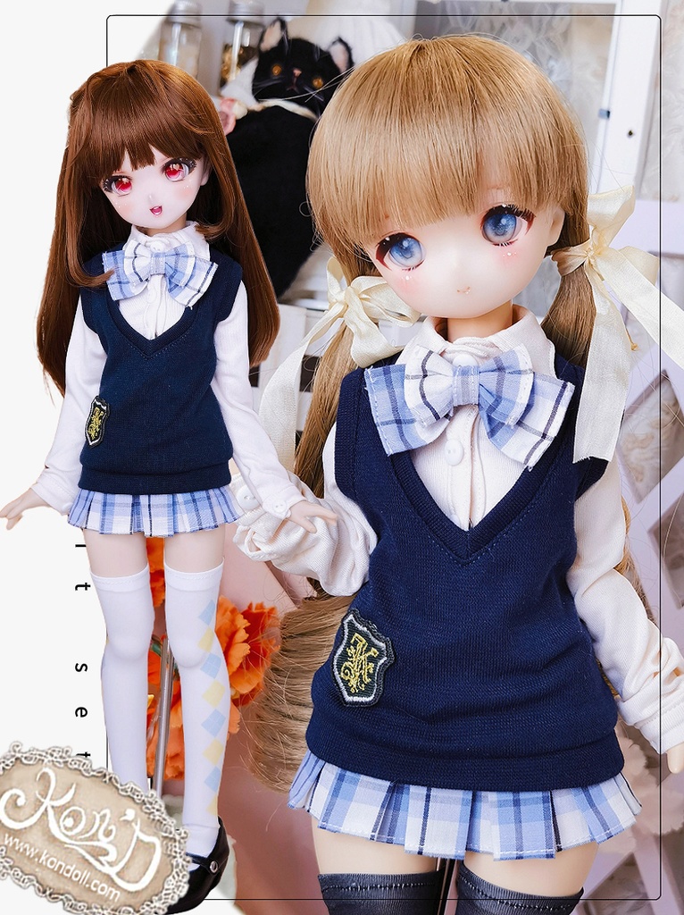 【Kon’D】MDD S胸/M胸/L胸・OB48・50・S胸/M胸/L胸 Holiday's Child 高さ約44cmまで対応 KUMAKO 約40cmドール用お洋服セット（制服セット）5点セット