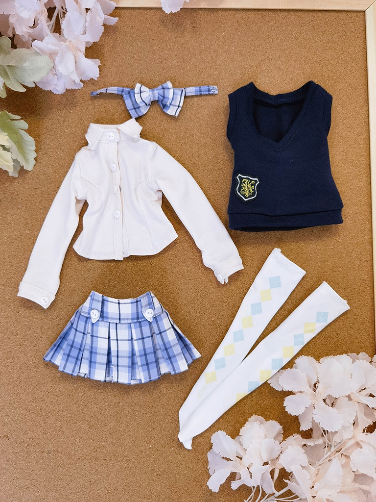 【Kon’D】MDD S胸/M胸/L胸・OB48・50・S胸/M胸/L胸 Holiday's Child 高さ約44cmまで対応 KUMAKO 約40cmドール用お洋服セット(制服セット)5点セット